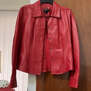 LEATHER JACKET Red vintage